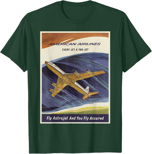 Vintage poster - Astrojet Retro T-Shirt - T-Shirt | Forest