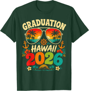 Graduation Cruise 2026 Hawaii Senior Grad Hawaiian Trip T-Shirt - T-Shirt | Forest