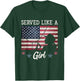 Served Like A Girl Female Veterans Day Gift T-Shirt - T-Shirt | Forest