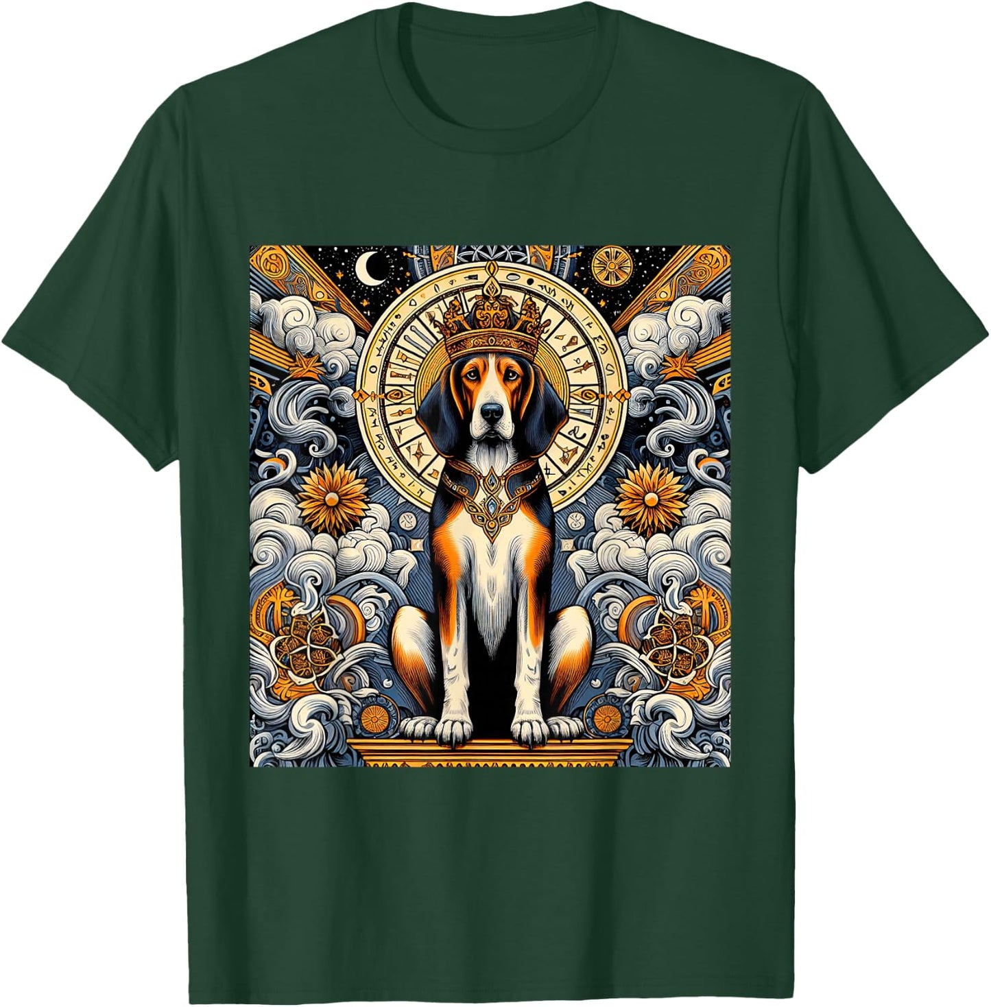 Treeing Walker Coonhound tarot card T-Shirt - T-Shirt | Forest