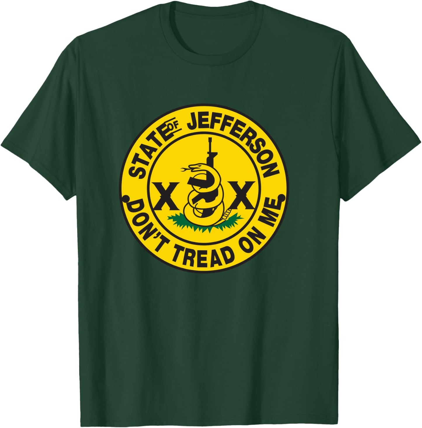 State of Jefferson Don't Tread on Me Shirt T-Shirt - T-Shirt | Forest