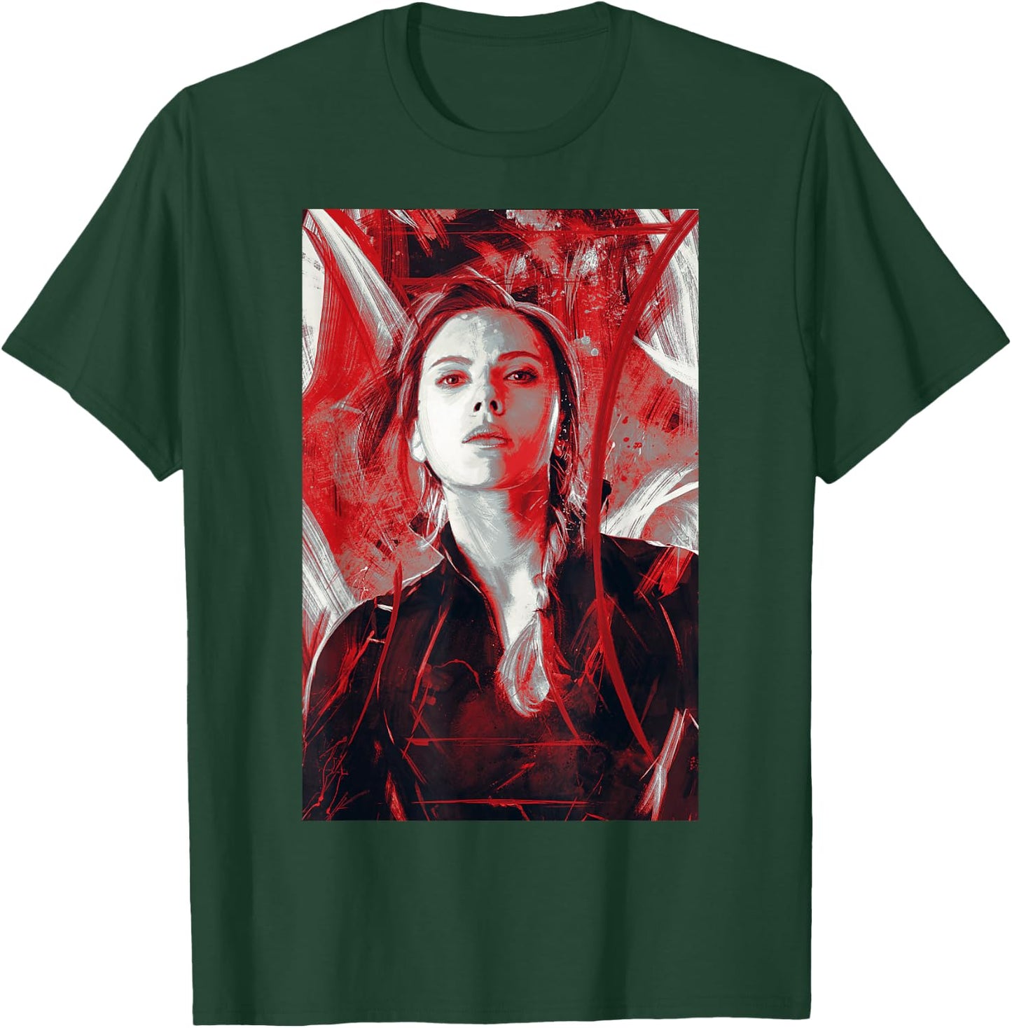 Marvel Avengers Endgame Black Widow Painting Graphic T-Shirt - T-Shirt | Forest