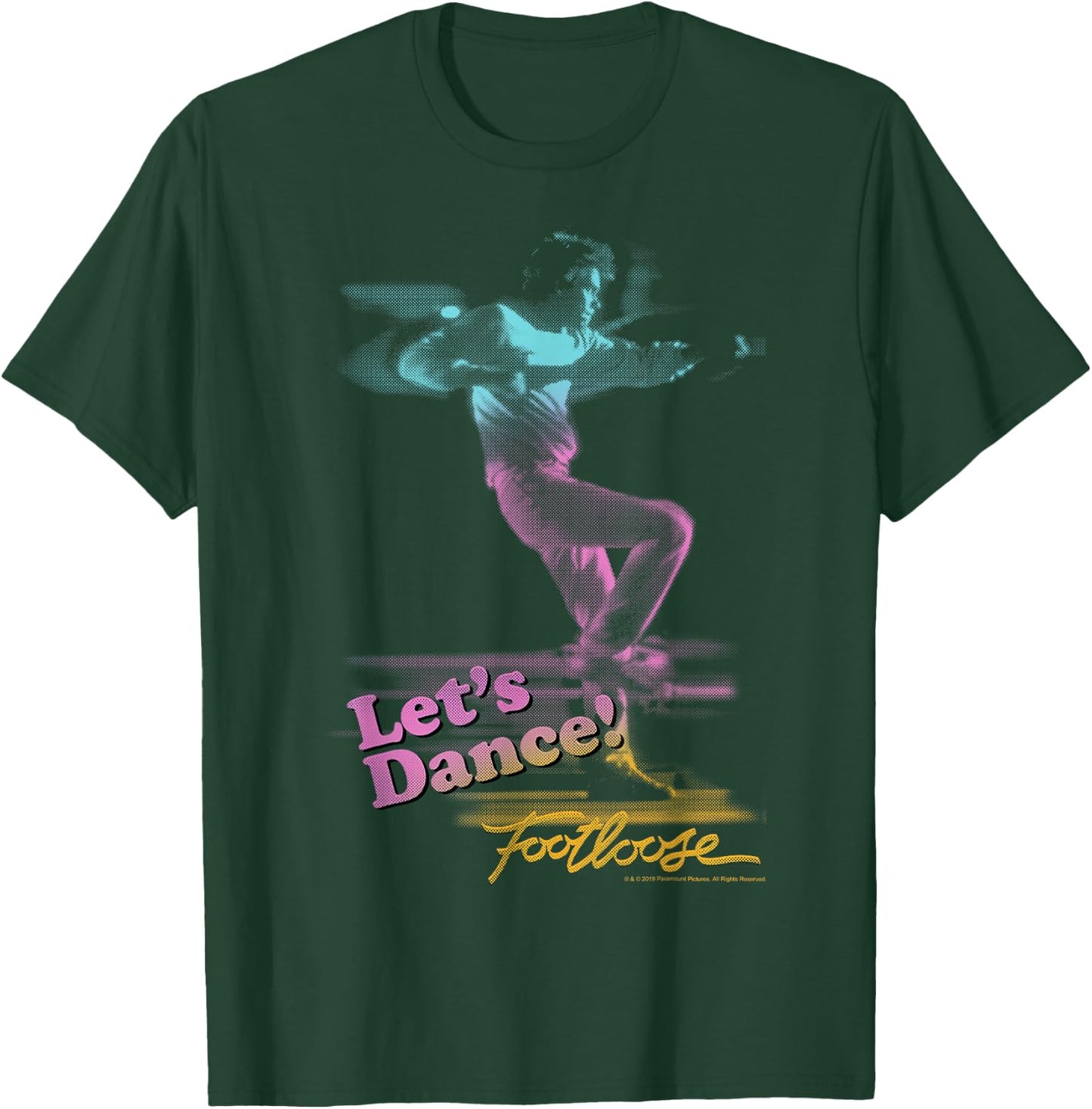 Footloose Let's Dance Neon Title Logo T-Shirt - T-Shirt | Forest
