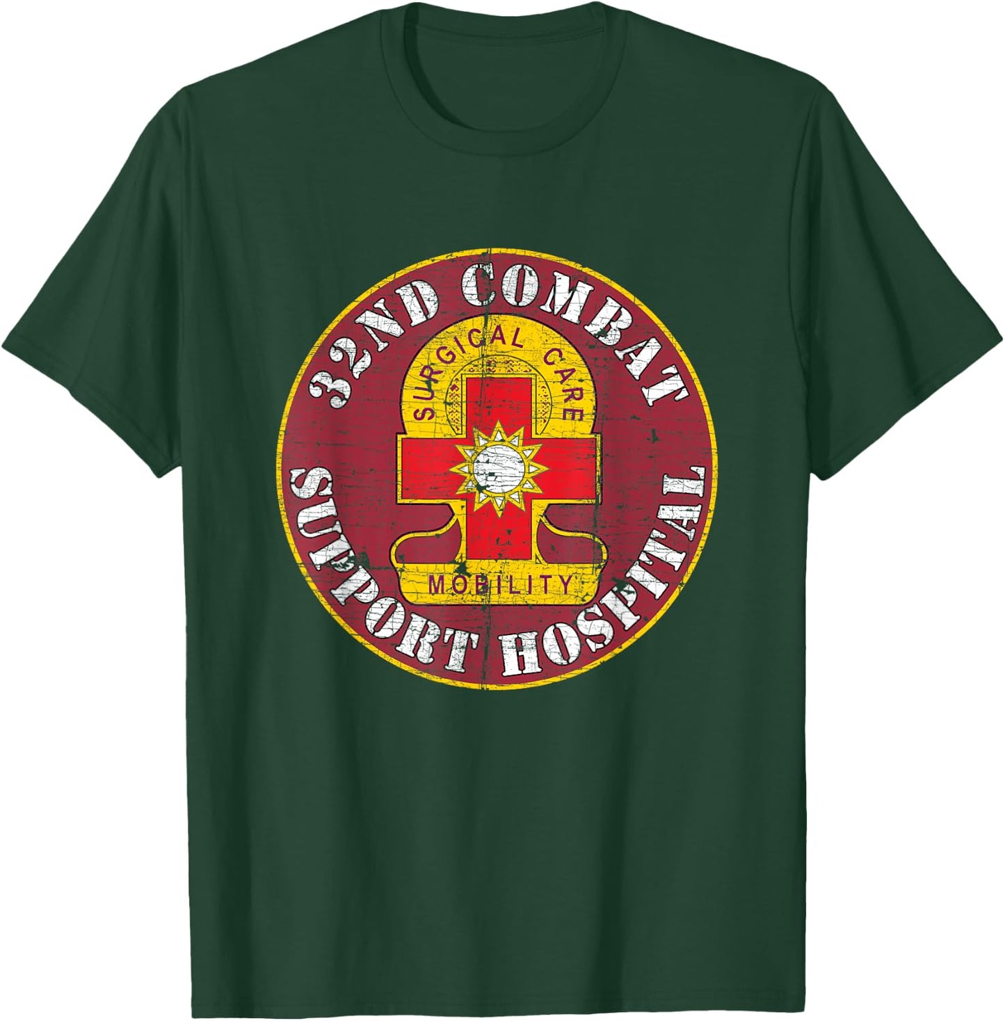 32nd Combat Support Hospital Veterans Day Vintage Gifts T-Shirt - T-Shirt | Forest