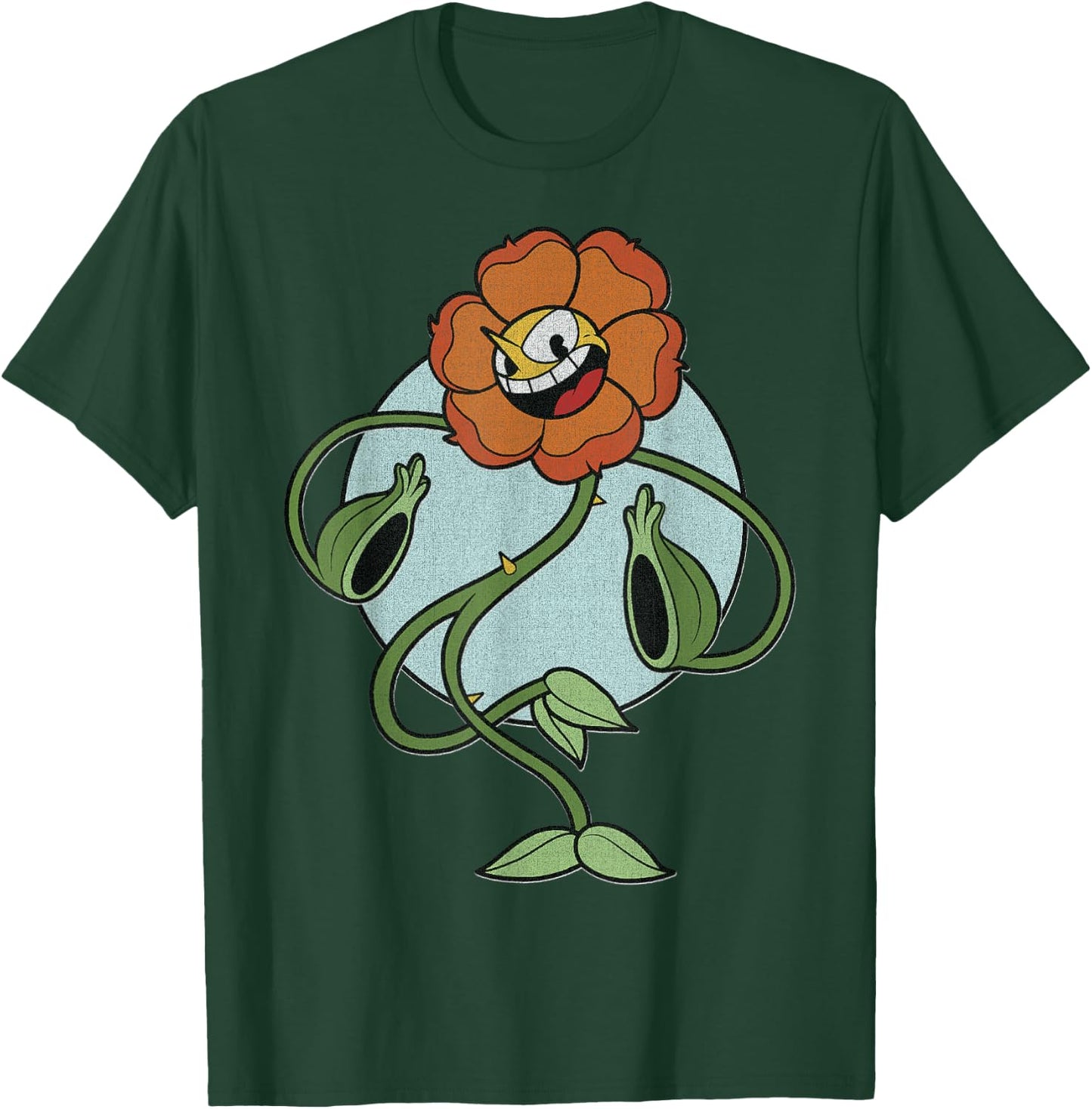 Cuphead Cagney Flower Pose T-Shirt - T-Shirt | Forest