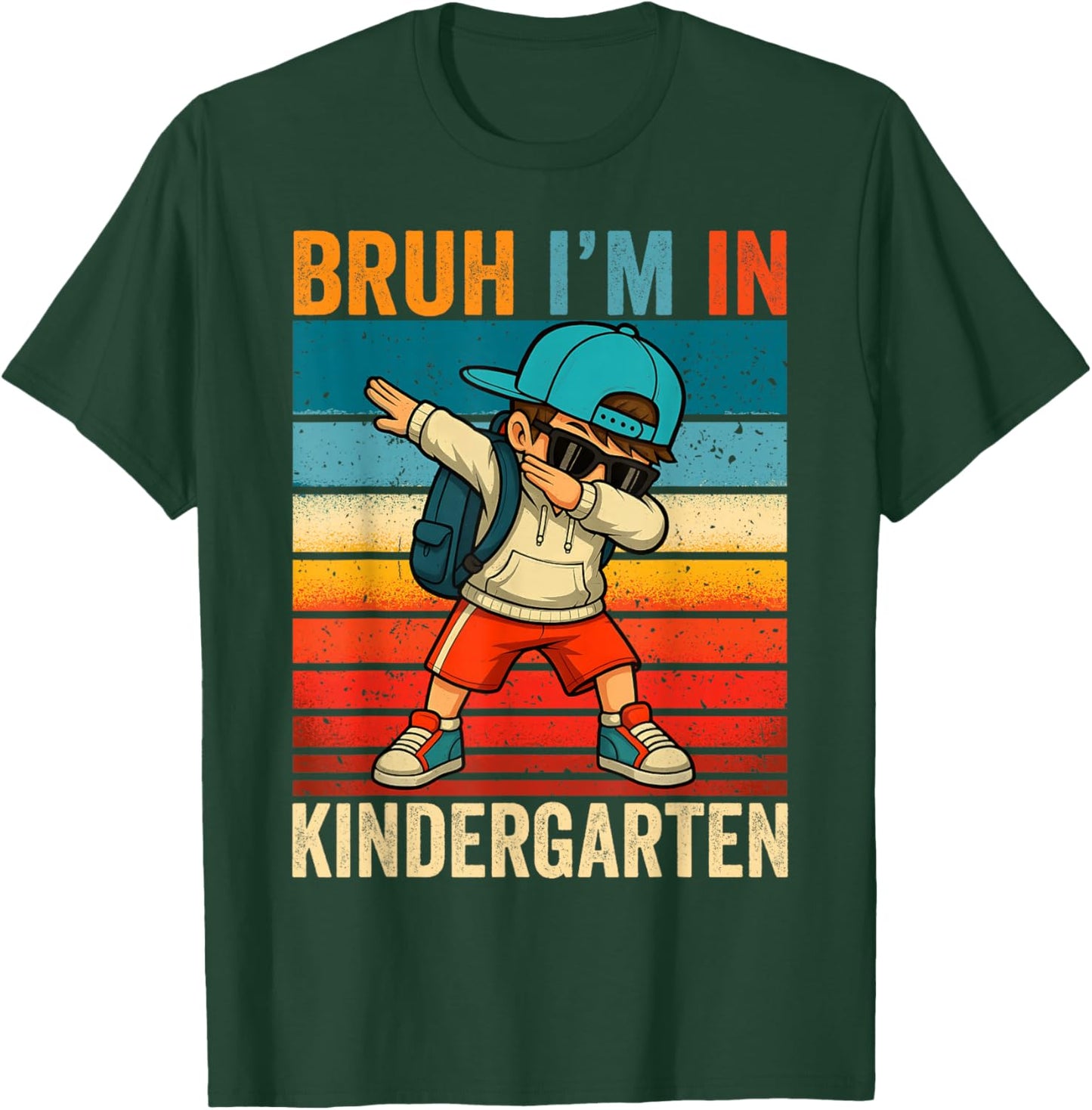Back to School Bruh Im in Kindergarten First Day Boy Kids T-Shirt - T-Shirt | Forest