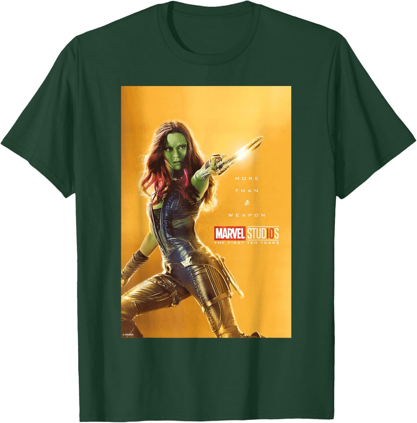 Marvel Studios 10 Years Gamora Poster Graphic T-Shirt - T-Shirt | Forest