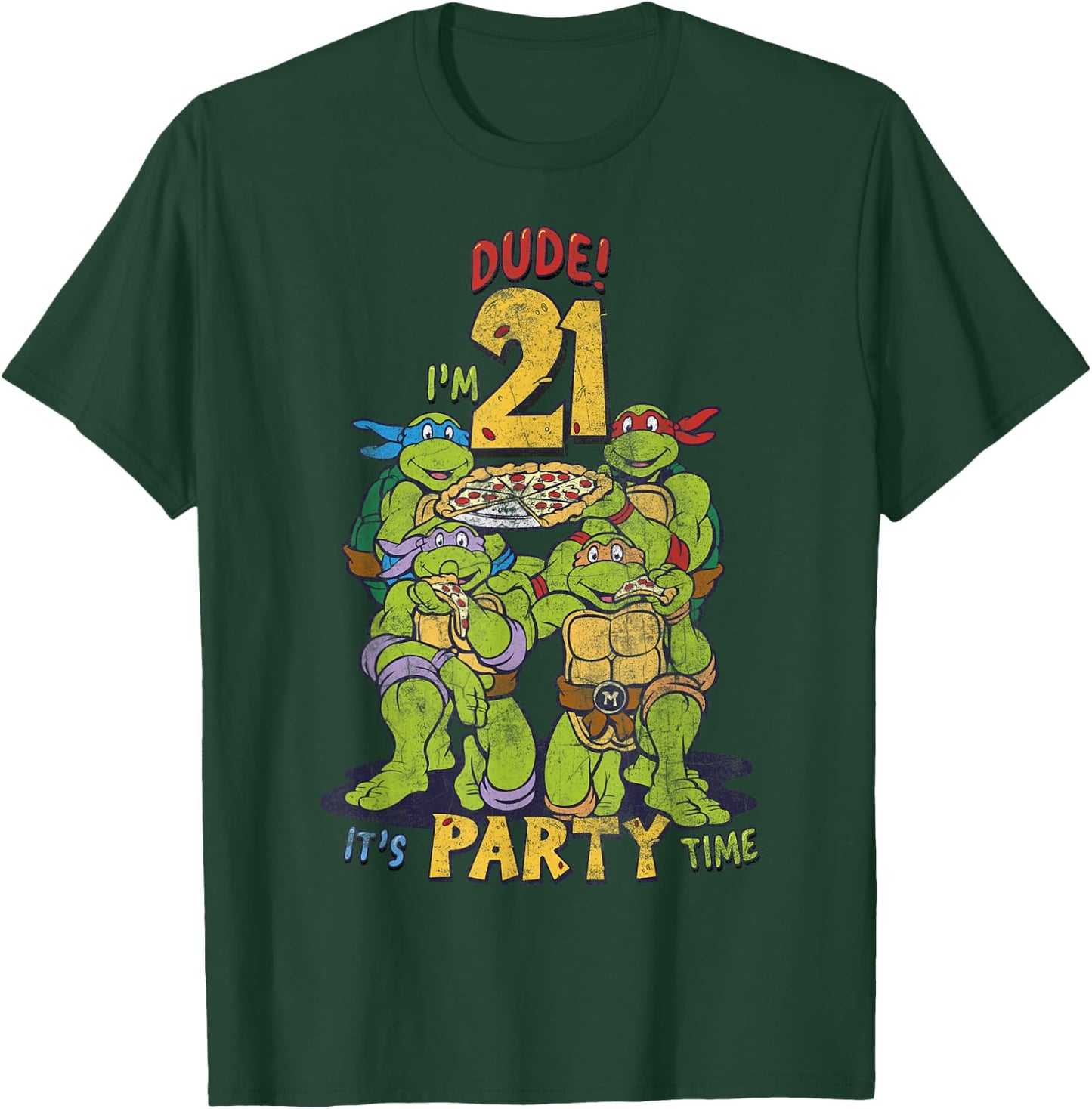 Teenage Mutant Ninja Turtles 21st Birthday Pizza Party T-Shirt - T-Shirt | Forest