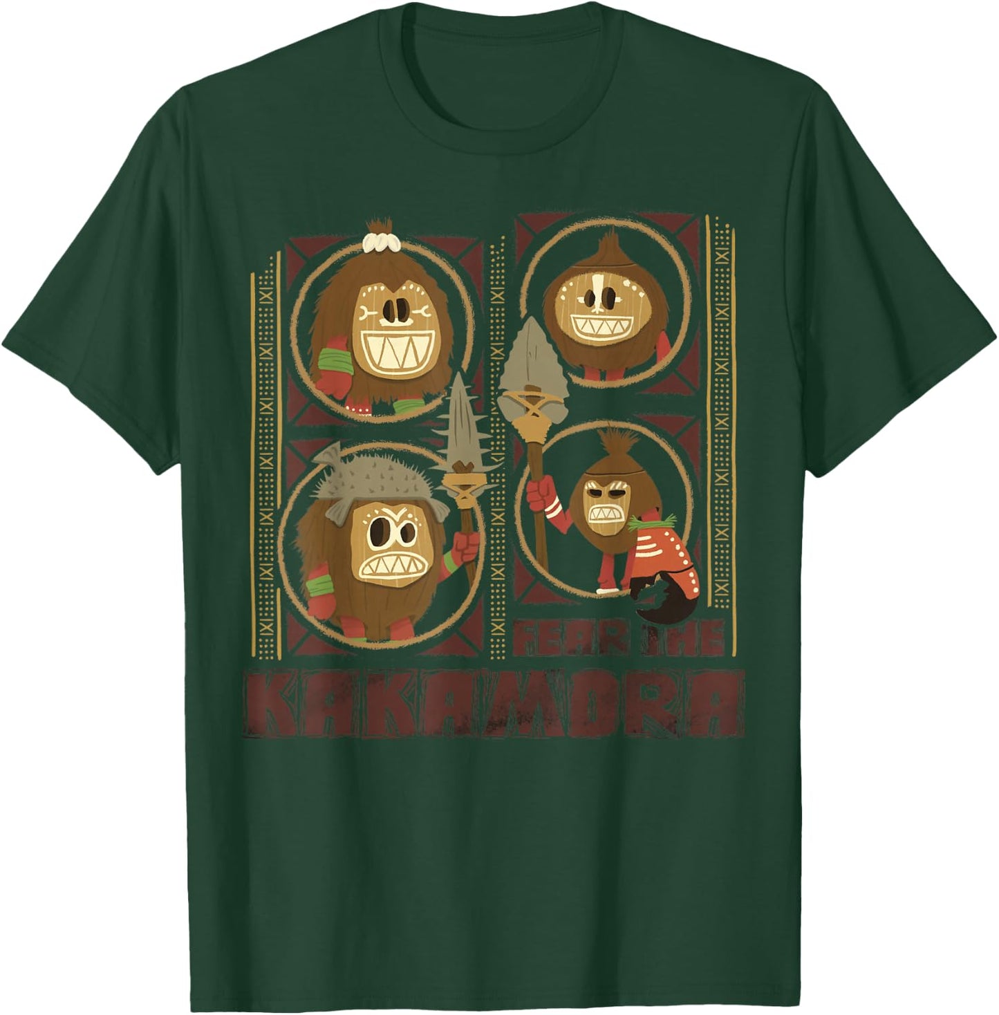 Disney Moana Fear the Kakamora Tiki Style Group Portrait T-Shirt - T-Shirt | Forest