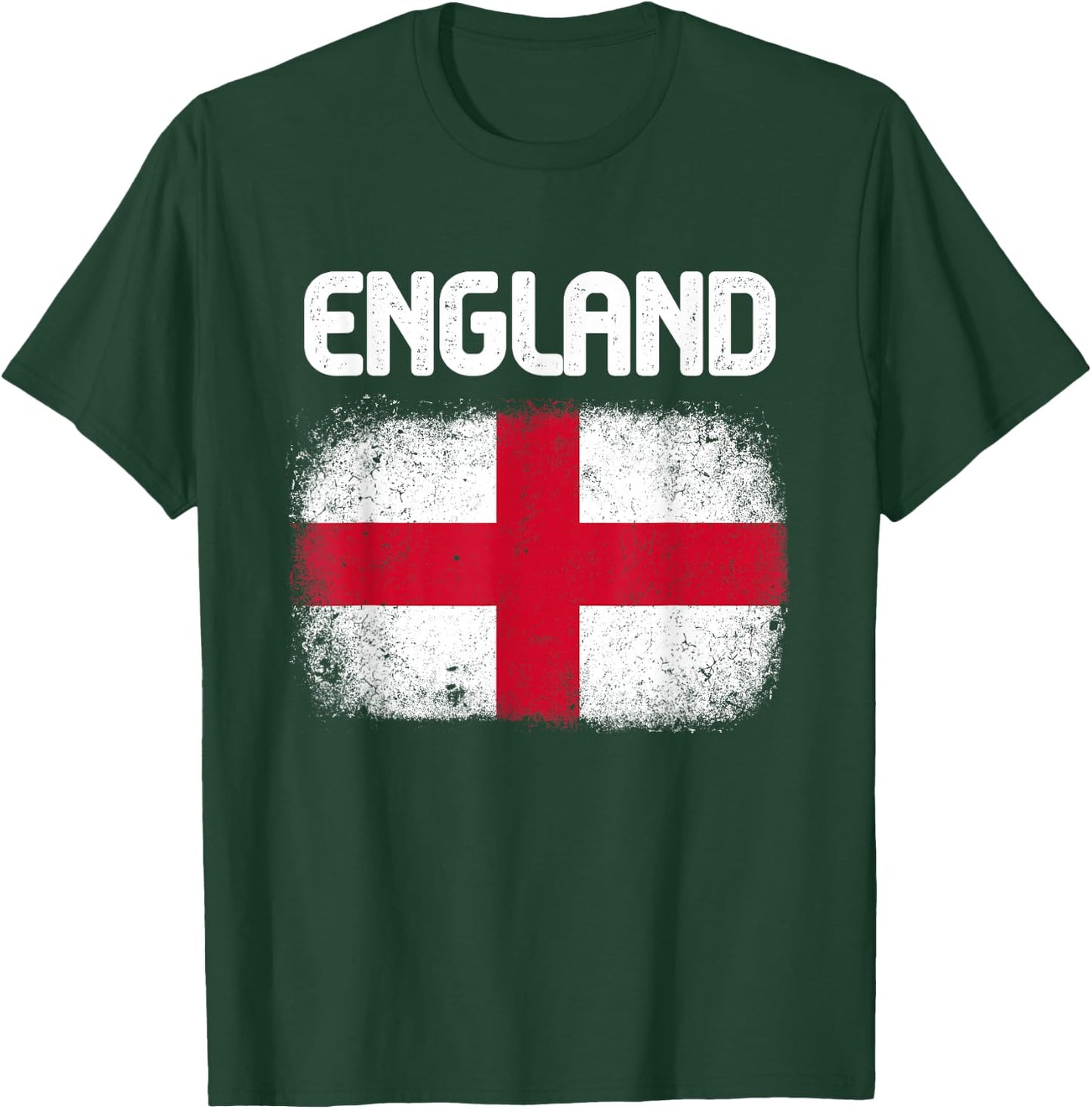 England National Flag Vintage Grunge English 2026 T-Shirt - T-Shirt | Forest