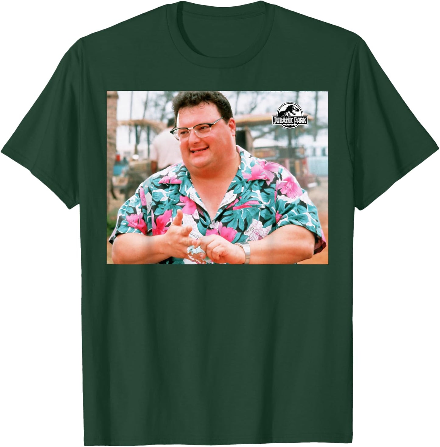 Jurassic Park Dennis Nedry Photoreal Small T-Shirt - T-Shirt | Forest