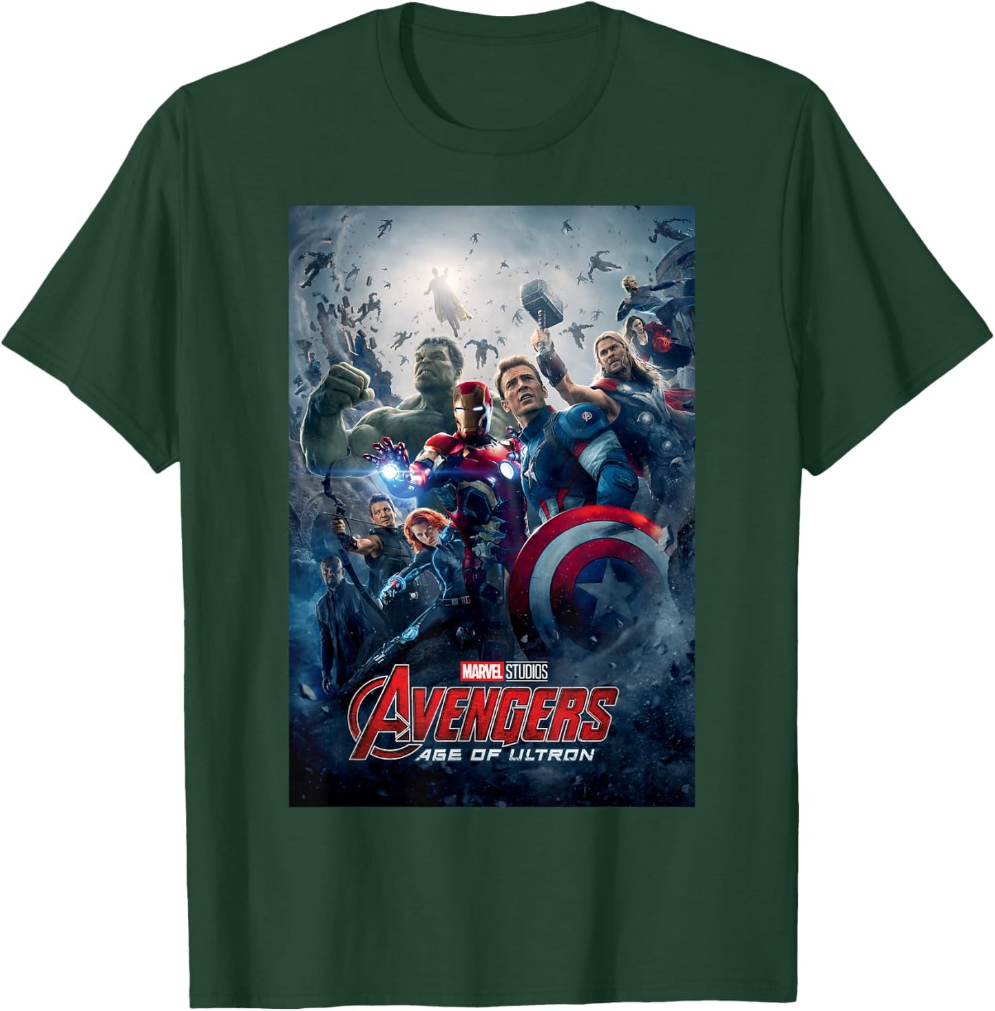 Marvel Studios Avengers 2 Movie Poster Graphic T-Shirt - T-Shirt | Forest