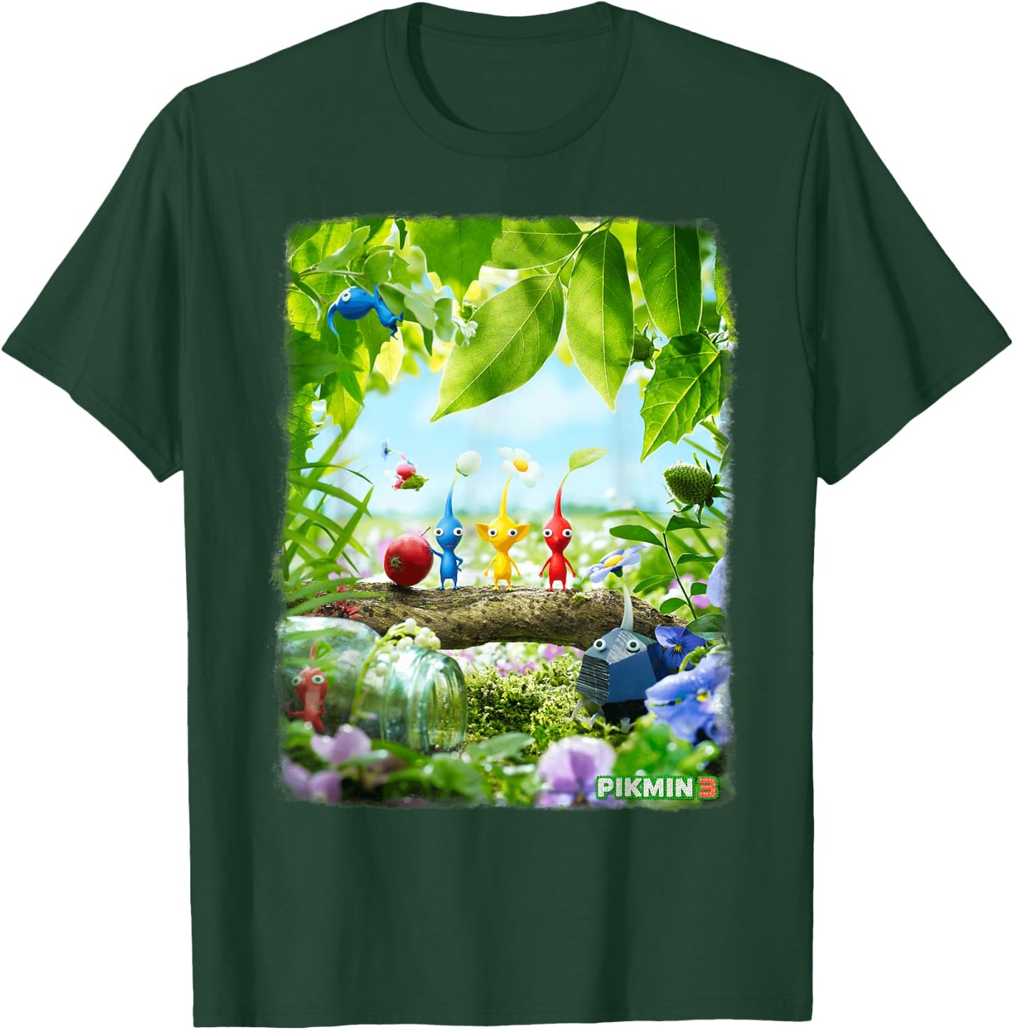 Nintendo Pikmin 3 Tree Group Shot Game Poster T-Shirt - T-Shirt | Forest
