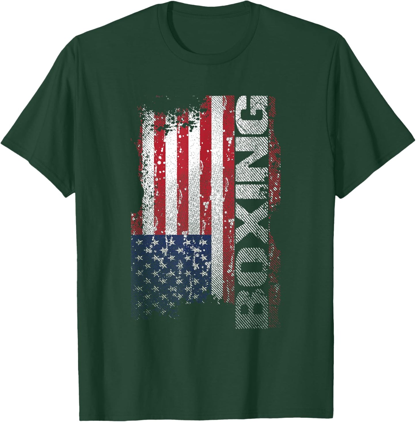 USA Flag Boxing , Boxer Gift Women Kids Men T-Shirt - T-Shirt | Forest