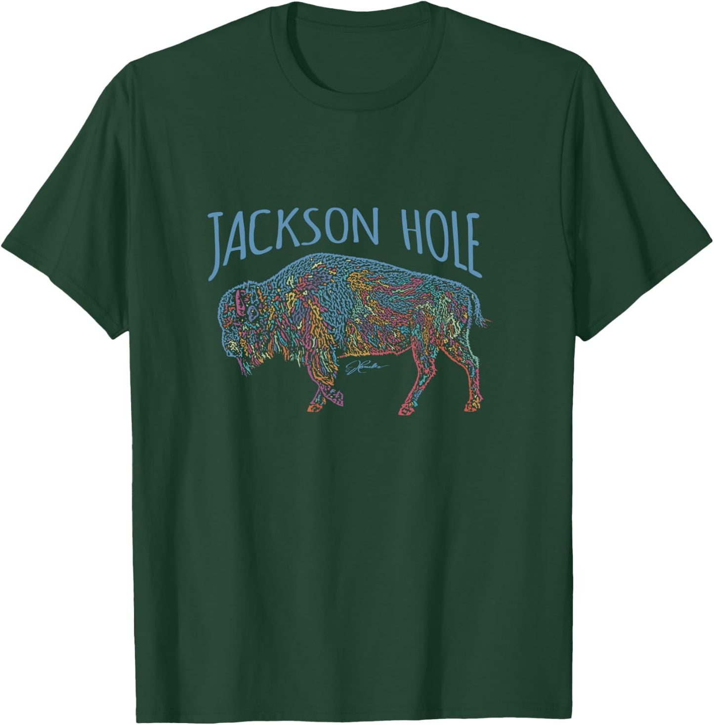 JCombs: Jackson Hole, Wyoming, American Bison T-Shirt - T-Shirt | Forest