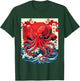 Vintage Japanese Octopus Shirt Woodblock Art Ocean Wave Sun T-Shirt - T-Shirt | Forest