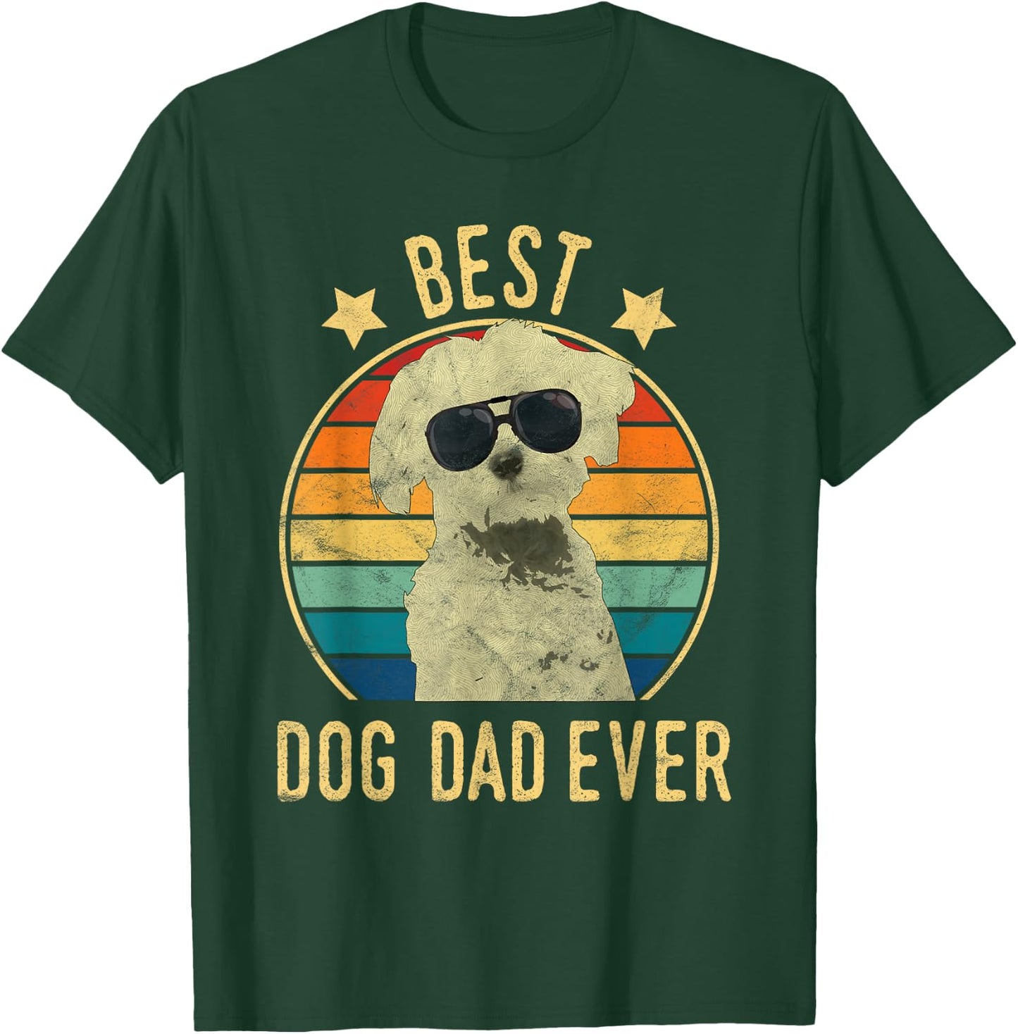 Best Dog Dad Ever Maltese Father's Day Gift Men T-Shirt - T-Shirt | Forest