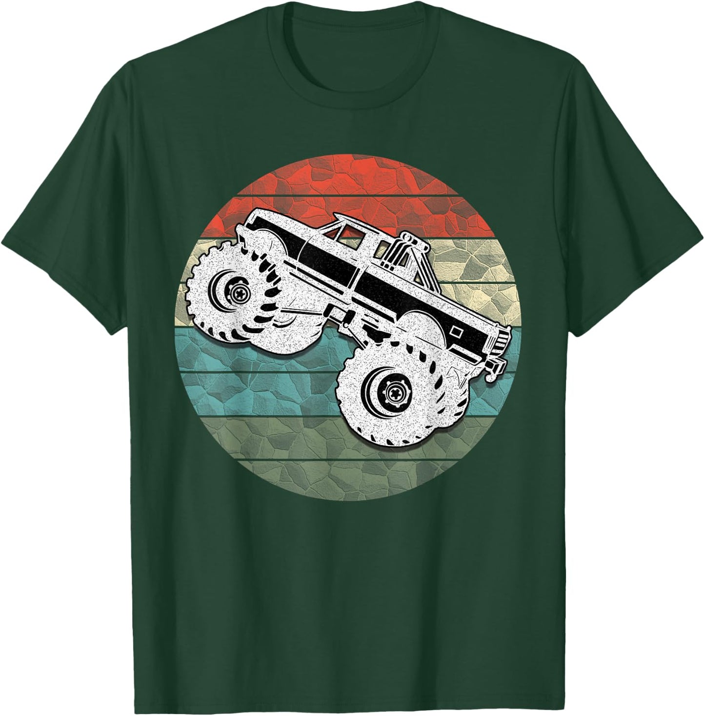Vintage Monster Trucks Big Foot Cars Lovers Gift T-Shirt - T-Shirt | Forest