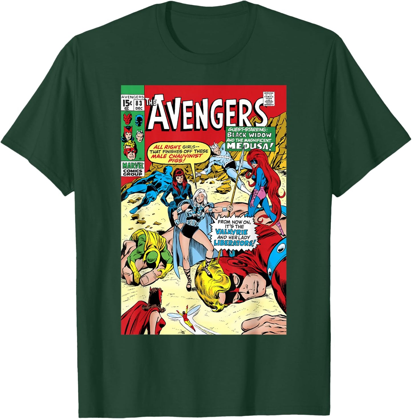 Marvel Valkyrie And Her Lady Liberators Comic Cover T-Shirt - T-Shirt | Forest