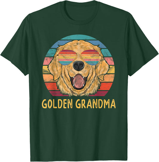 Golden Grandma Golden Retriever Dog Grandma Gifts Men Women T-Shirt - T-Shirt | Forest
