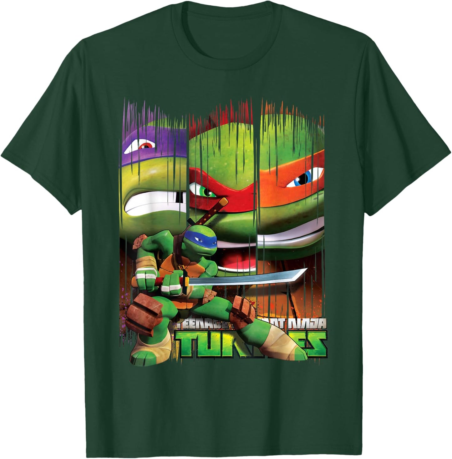 Teenage Mutant Ninja Turtles Leonardo Sword Stance T-Shirt - T-Shirt | Forest
