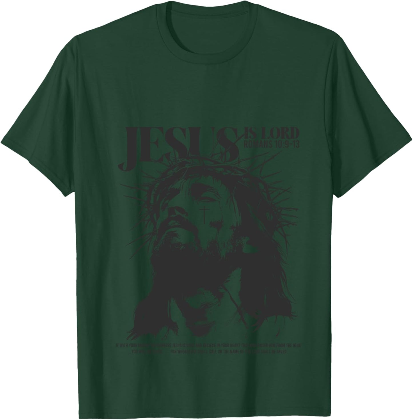 Jesus is lord - bible verse - Christian back T-Shirt - T-Shirt | Forest