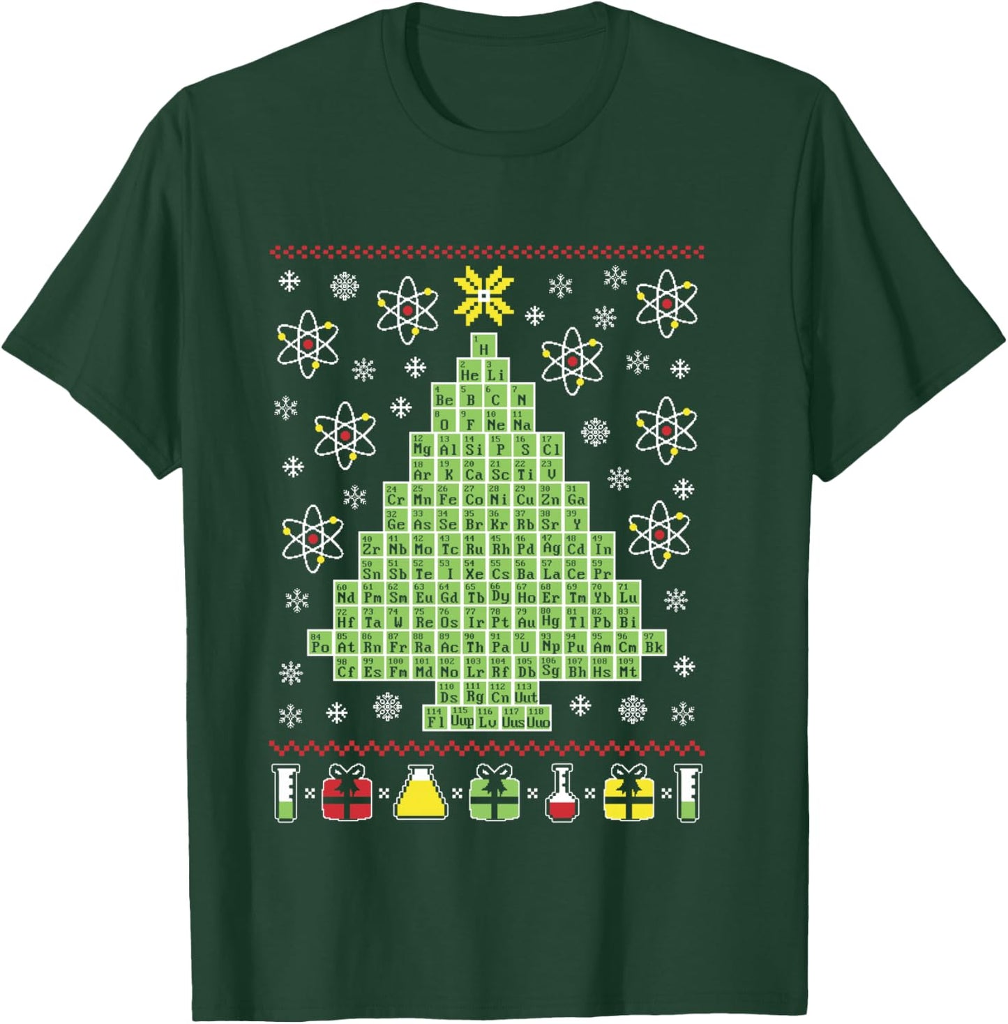 Chemistry Periodic Table Science - Ugly Christmas Sweater T-Shirt - T-Shirt | Forest