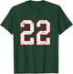 White and Red Sports Number 22 Jersey Uniform Player T-Shirt - T-Shirt | Forest
