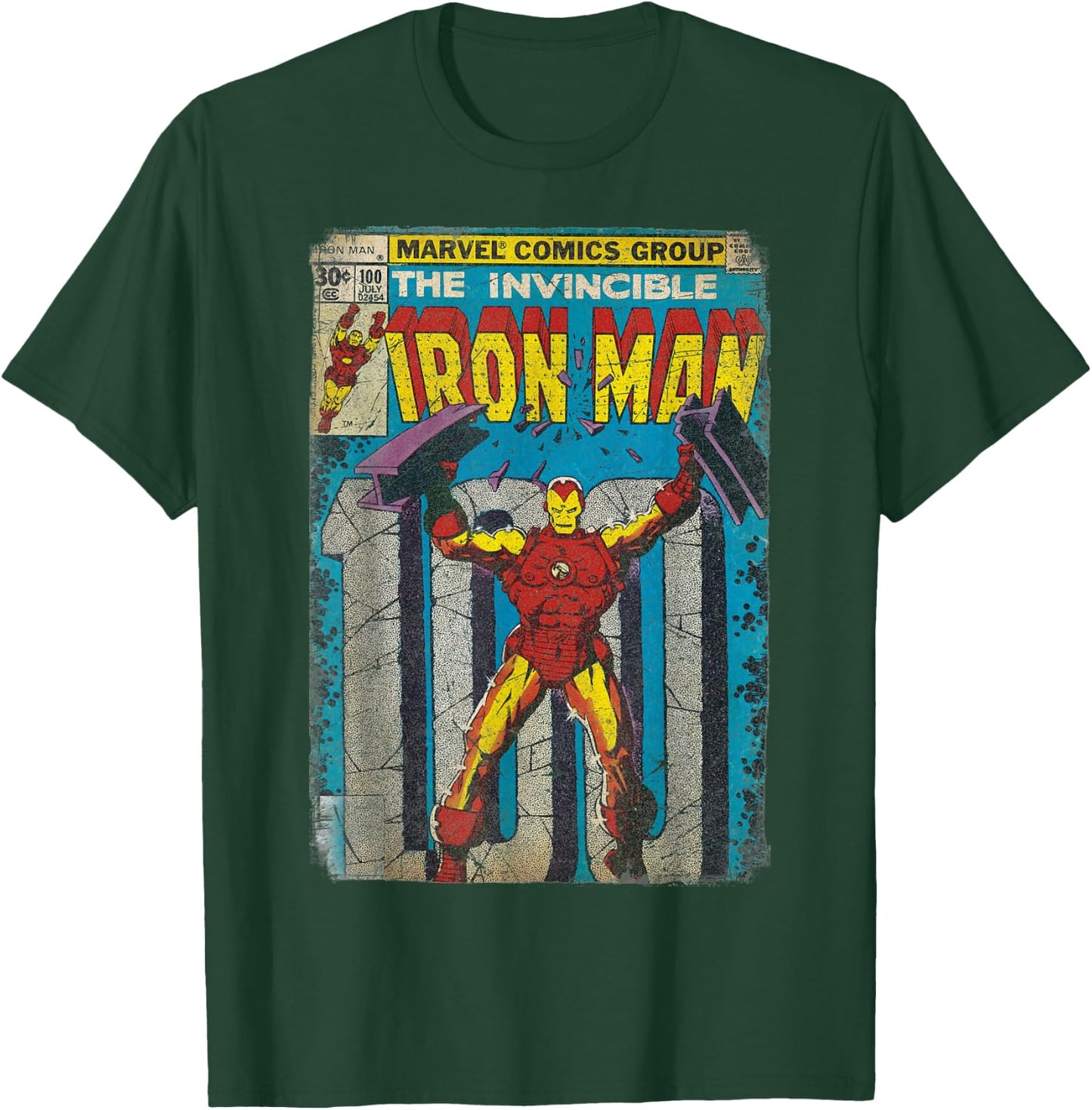 Iron Man Classic Retro Comic Vintage Cover Graphic T-Shirt - T-Shirt | Forest