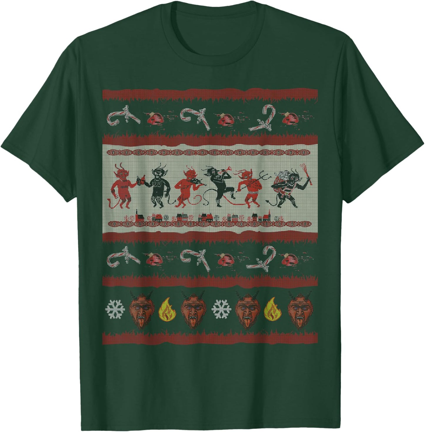 Krampus Party Ugly Christmas Design T-Shirt - T-Shirt | Forest