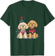 Cute Christmas Golden Doodle Dogs Holiday Sweater Snowflakes T-Shirt - T-Shirt | Forest