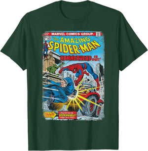 Marvel Spider-Man Classic Retro Comic Hammerhead T-Shirt - T-Shirt | Forest