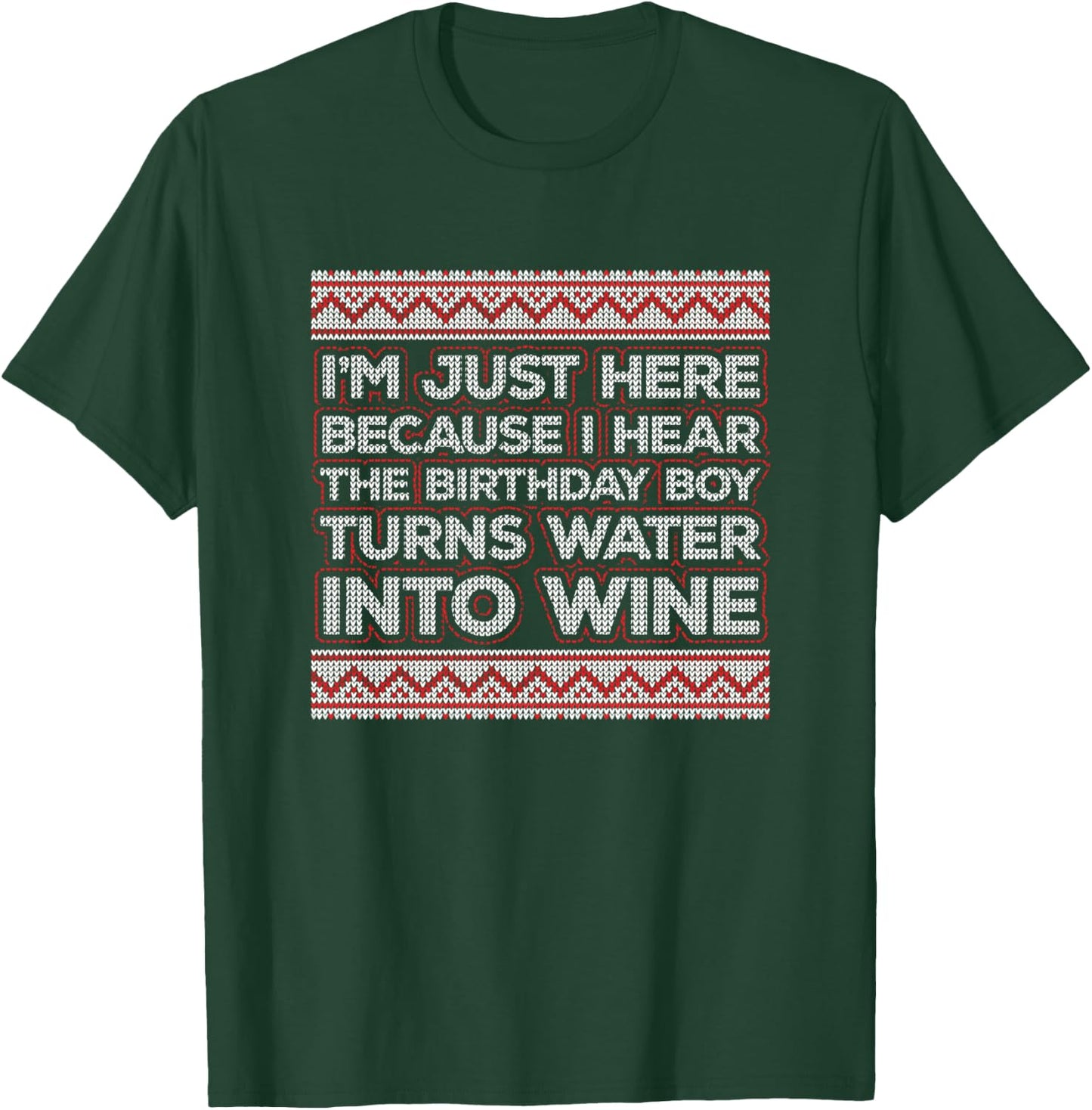 Funny Ugly Christian Christmas Meme - Turns Water into Wine T-Shirt - T-Shirt | Forest
