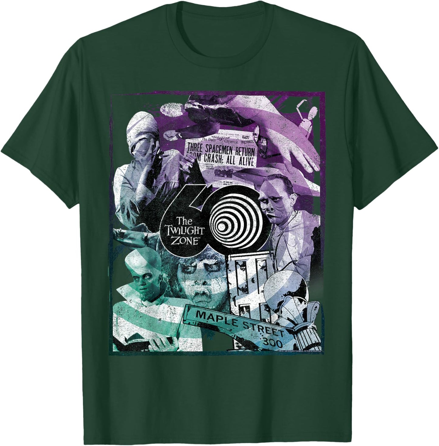 The Twilight Zone 60th Anniversary Gradient Group Poster T-Shirt - T-Shirt | Forest