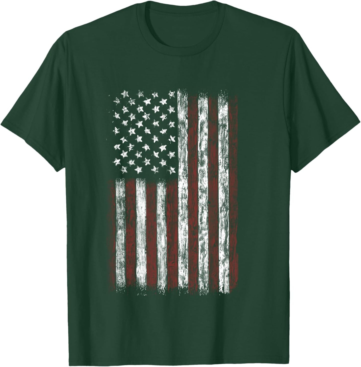Vintage American Flag Shirt Men USA Flag T-Shirt - T-Shirt | Forest