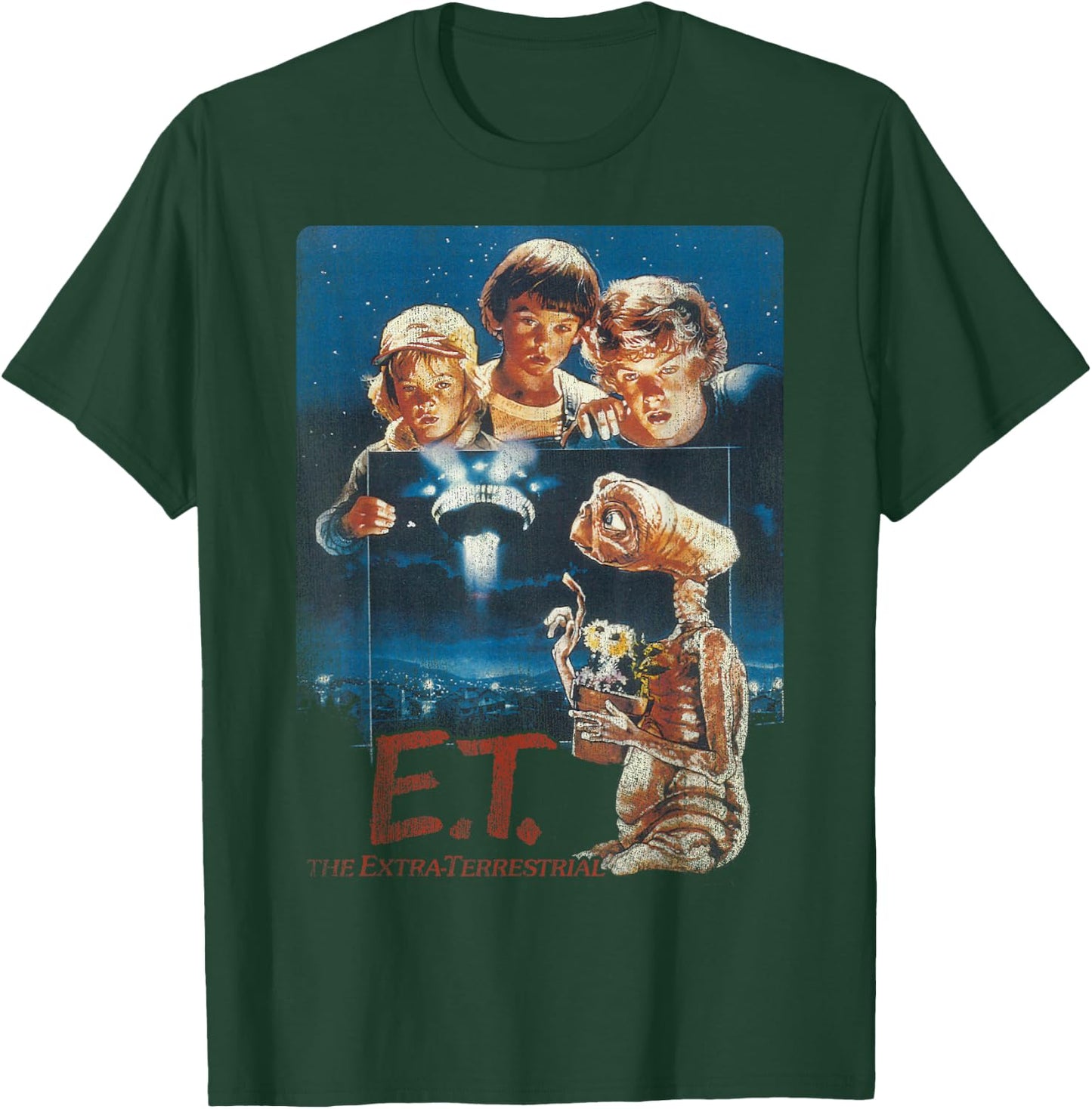 E.T. Distressed Vintage Photograph Graphic T-Shirt - T-Shirt | Forest