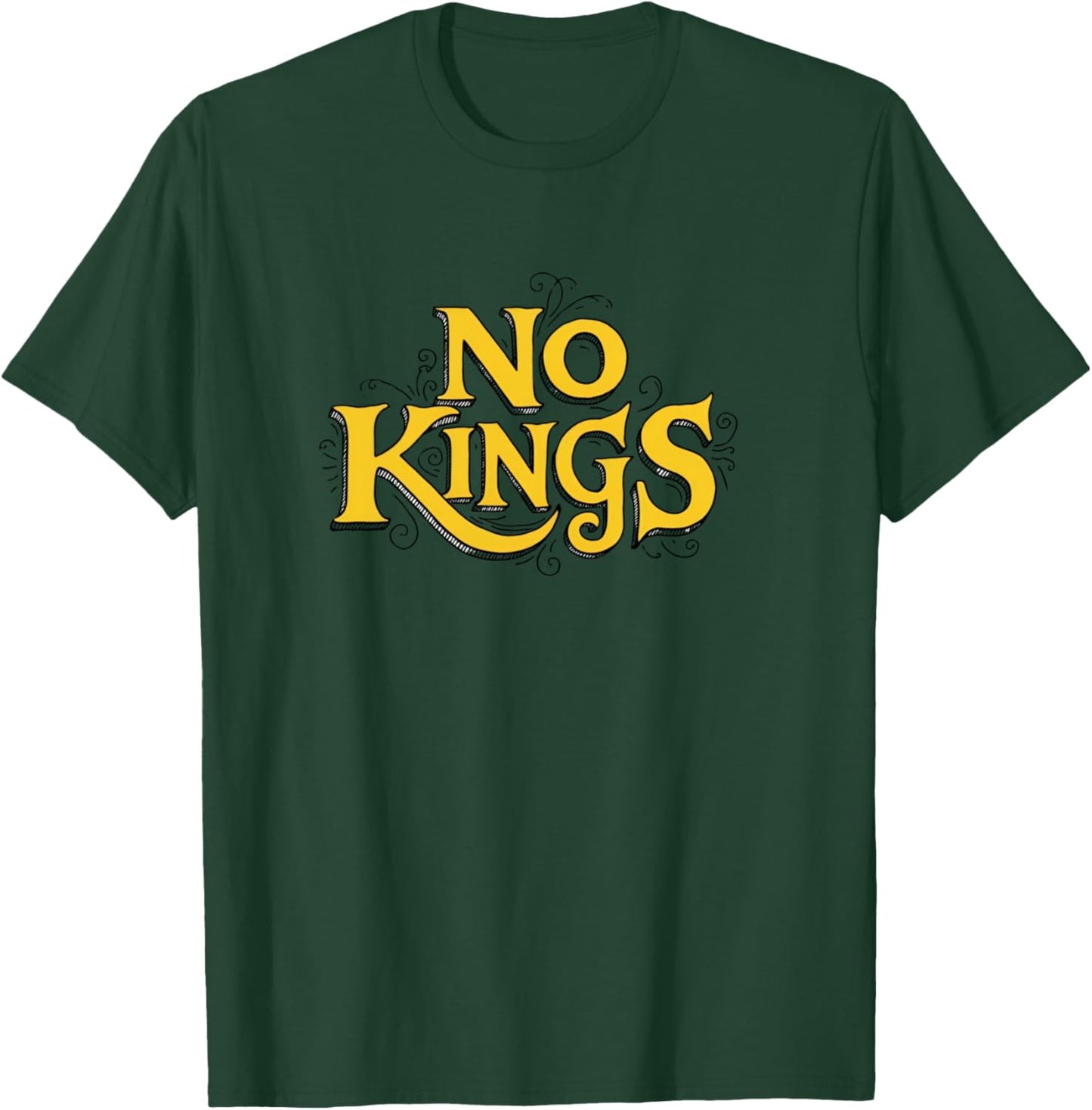 No Kings - No Kings Day Tanks, , and Tops T-Shirt - T-Shirt | Forest