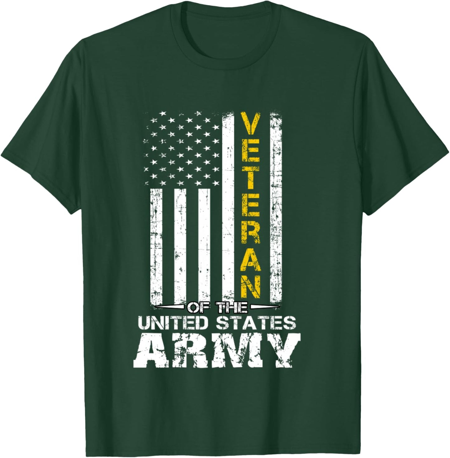 Veteran of United States US Army Gold T-Shirt - T-Shirt | Forest