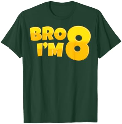 Bro I’m 8 Kids 8th Birthday Party 8 Years Old Boys Girls T-Shirt - T-Shirt | Forest
