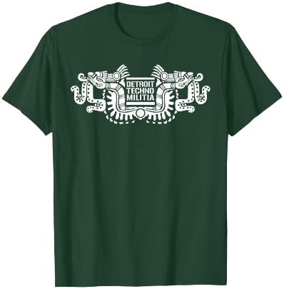Detroit Techno Militia: Aztec Design T-Shirt - T-Shirt | Forest