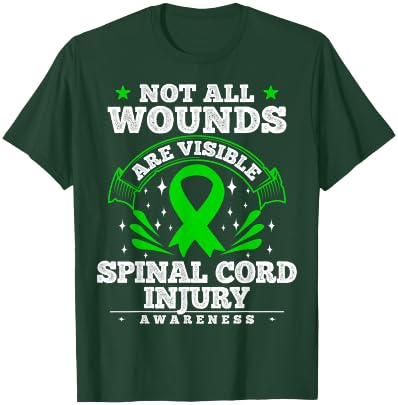 Gift Spinal Cord Injury Patients - SCI Awareness Ribbon T-Shirt - T-Shirt | Forest
