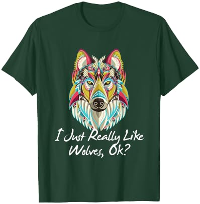 Funny Wolf Shirt Really Like Wolves Wolf Biologist Gift T-Shirt - T-Shirt | Forest