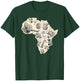 Africa's Most Popular Wild Animals on Africa Map T-Shirt - T-Shirt | Forest