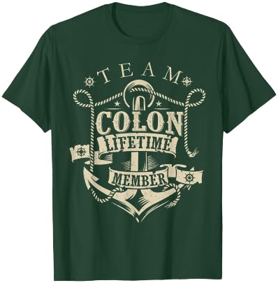 Team COLON Lifetime Member Vintage COLON Family Name T-Shirt - T-Shirt | Forest