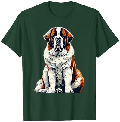 Saint Bernard Dog St. Bernard T-Shirt - T-Shirt | Forest