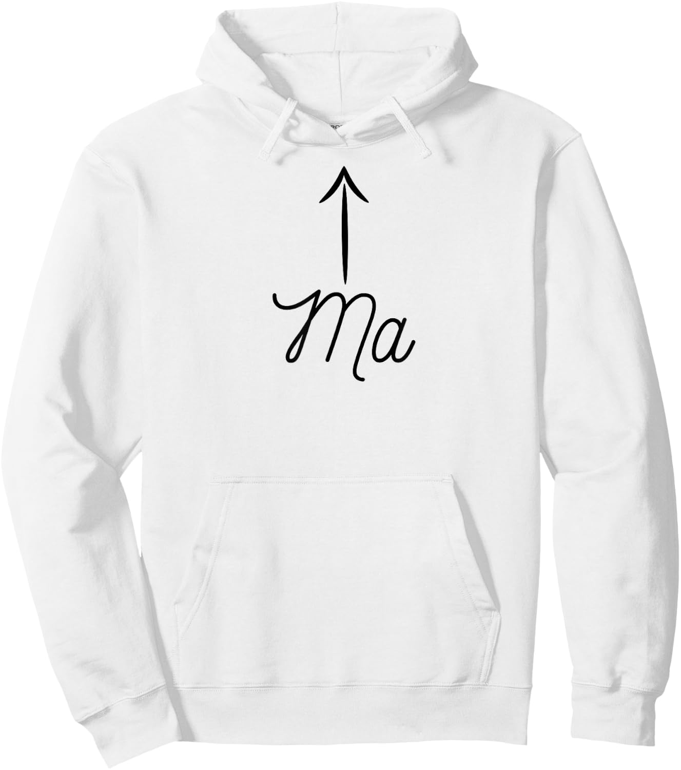 that says the word - Ma | Cute for moms Hoodie - Hoodie | White
