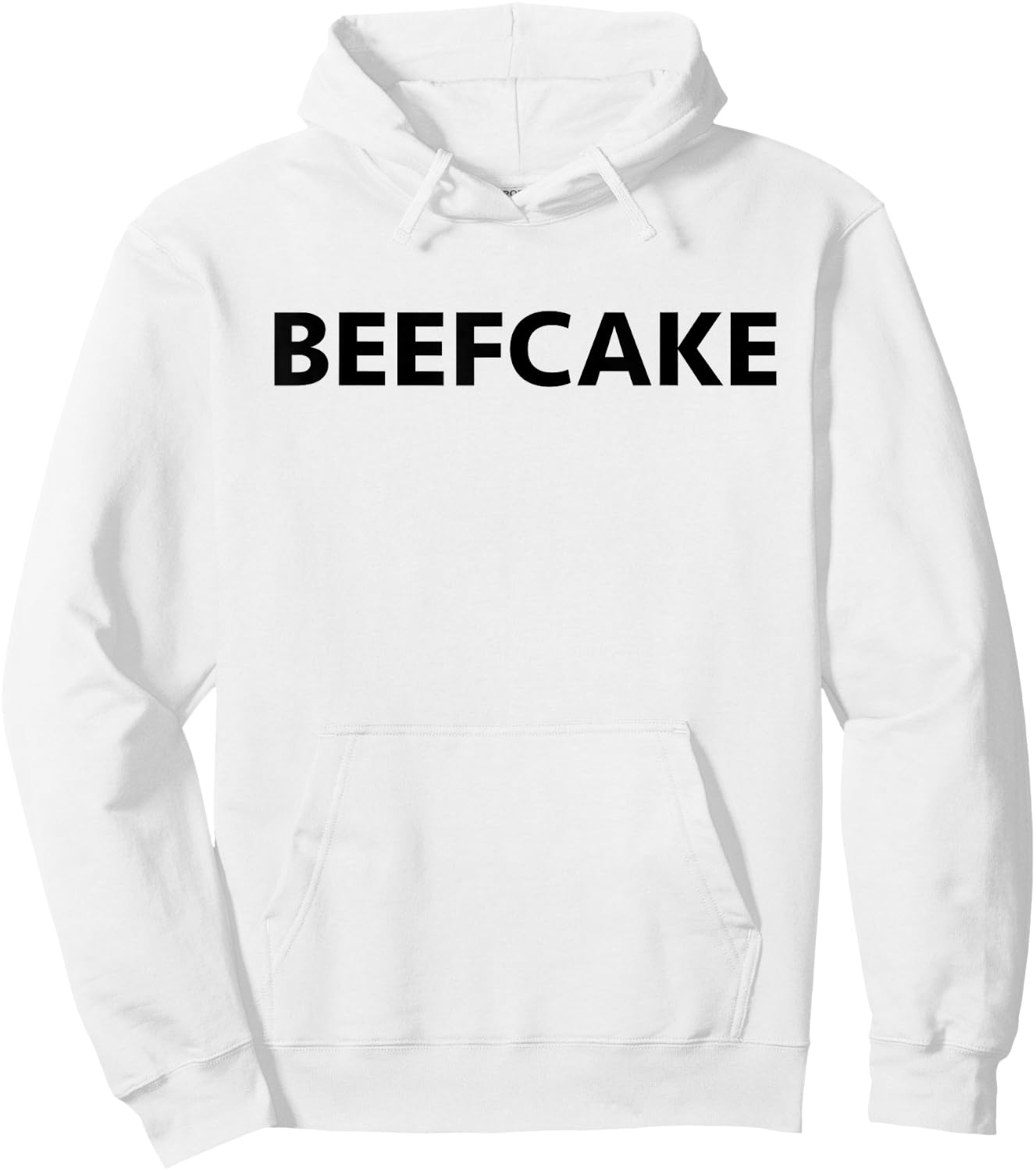 Beefcake Gym Workout Muscle T Shirt Hoodie - Hoodie | White