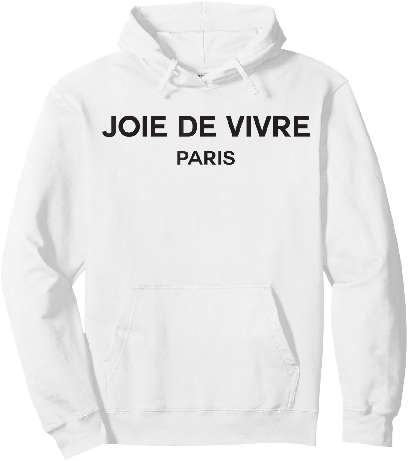 Joie de Vivre Paris French Saying Hoodie - Hoodie | White
