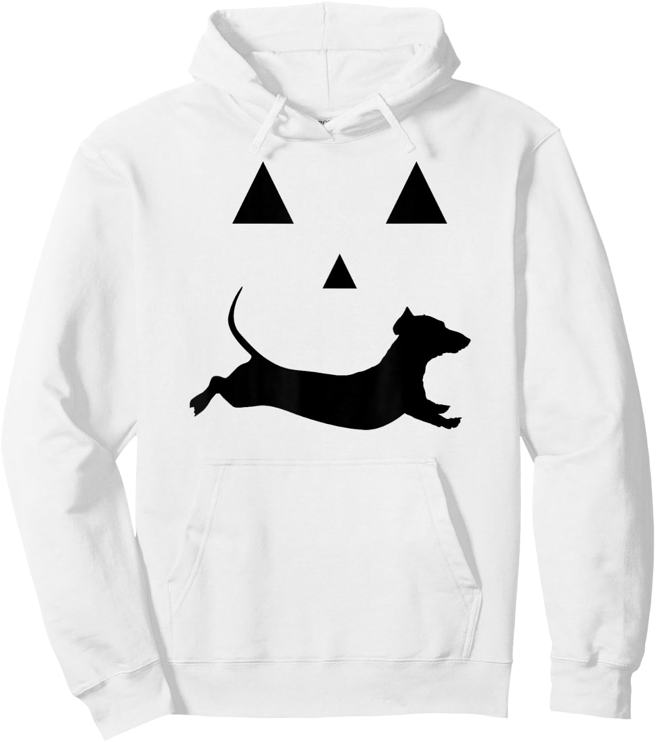 Halloween Pumpkin Dachshund Jack-o-lantern Costume Hoodie - Hoodie | White