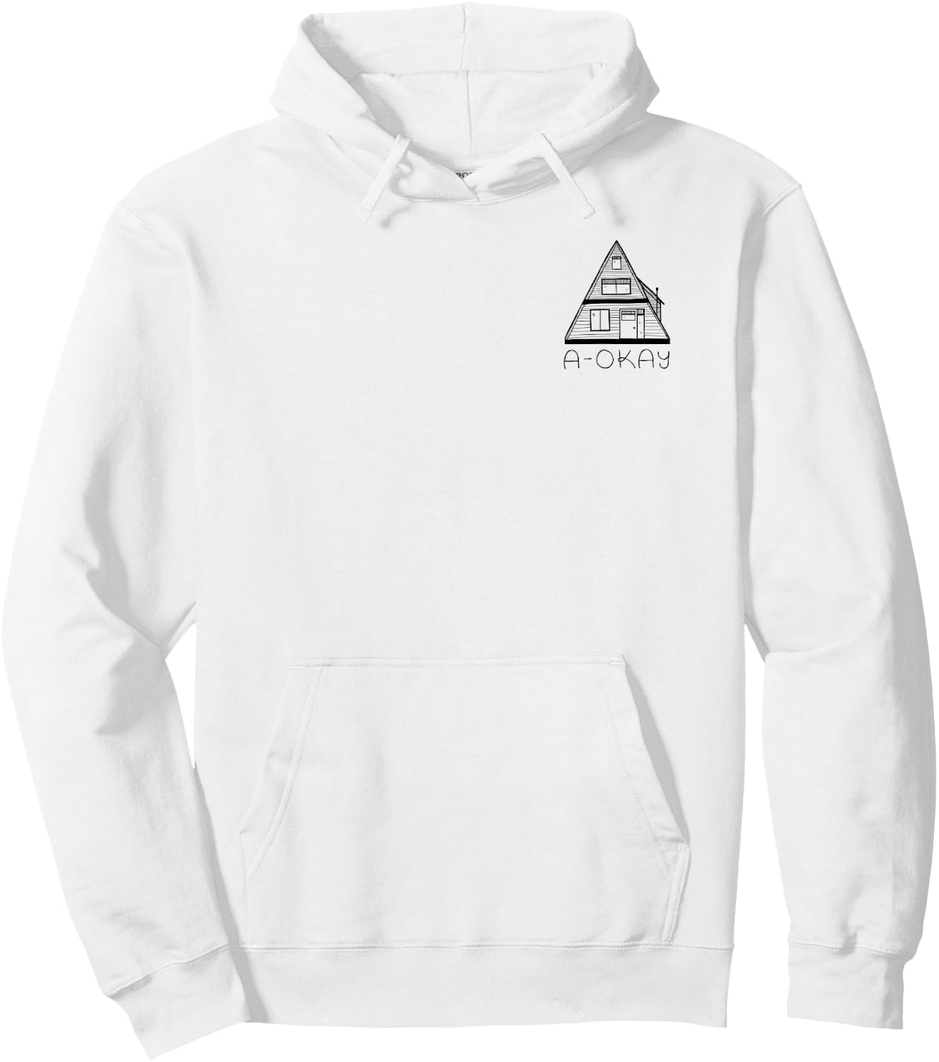 A-Okay, A-Frame Cabin Shirt Hoodie - Hoodie | White